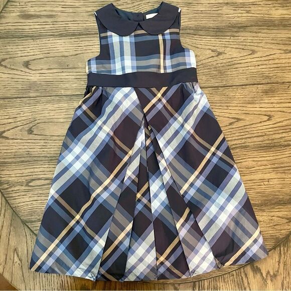 Janie and Jack 5 Plaid Dress Peter Pan Collar - Picture 1 of 8